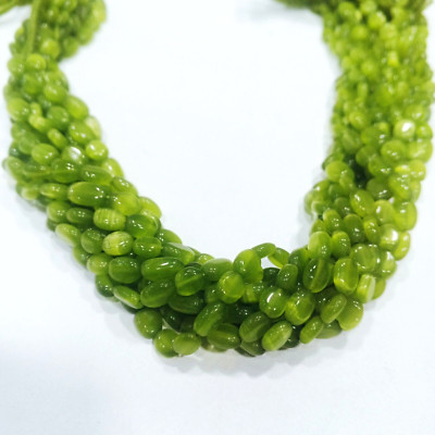 AAA NAtural Stone Smooth Oval Shape Beads Peridot Plain Beads Monalisa Oval bead