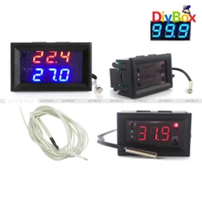 Blue Red W1218 Thermostat DC 12V+3-Digit NTC Probe Controller Replace W1209WK