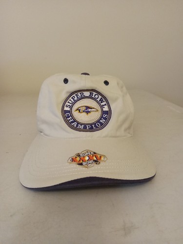 Vintage Baltimore Ravens Hat Super Bowl 35 Champions XXXV 2000 NFL Used FLAWS - Picture 2 of 19