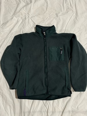 Vintage '91 Patagonia Mens Synchilla Fleece Jacket Forest Green 25021 Sz Medium