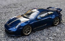 1:18 for NOREV for Porsche new for 911 992 for GT3 2021 Gentian blue w/ tail fin