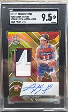 2021-22 Spectra Corey Kispert Rookie Patch Auto RPA Gold Prizm /10 SGC 9.5 Wiz