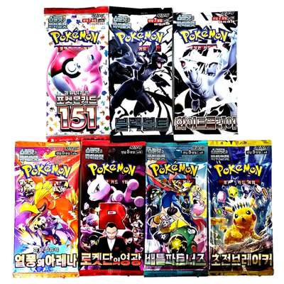 7PACKS Pokemon Card Booster Variety Set Bundle KOREAN 151 Black Bolt White  Flare | eBay