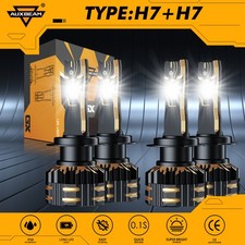 4x Auxbeam Gx Series Canbus H7 H7 Led Headlight High Low Beam White 120w 25000lm 4x Auxbeam Gx Series Canbus H7 H7 Led Headlight High Low Beam White 120w 25000lm