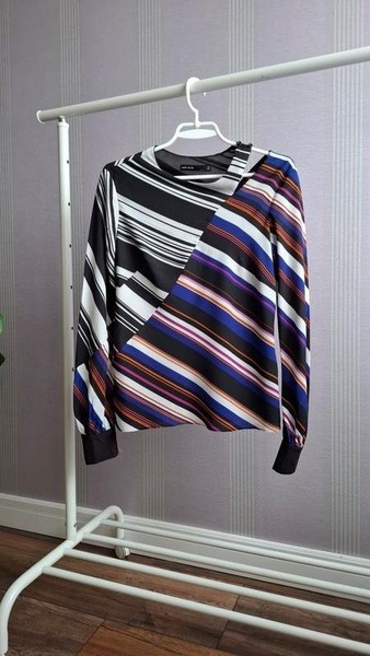 Women Karen Millen Shirt Black Chiffon 38