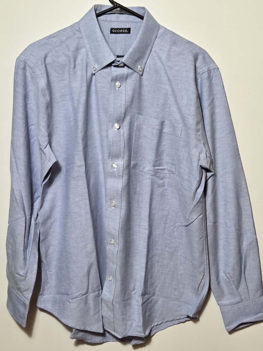 George Men's Dress Shirt Button Up Formal Light Blue Classic Fit SZ Medium  38-40 | eBay