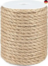 KINGLAKE 8mm 20m Juteseil, Tau Seil Hanfseil, Rope Dickes, Handlaufseil,