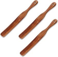 Skinny Wooden Spurtle for Sourdough Starter Spreading Baking Mixing Sourdough