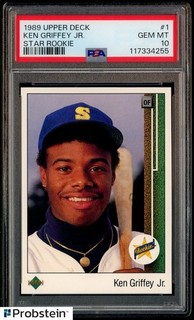 1989 Upper Deck Star Rookie #1 Ken Griffey Jr Mariners RC HOF PSA 10 GEM MINT
