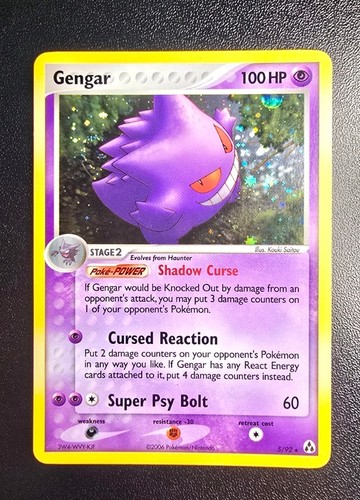 Pokémon Gengar TCG Card 5/92 EX Legend Maker Holo Rare