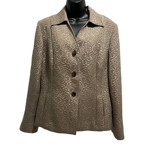 Jones New York - 3 Button - Paisley Print Lined Jacket - Vintage