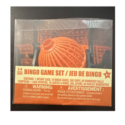 Bingo Complete Board Game Set with Rotary Cage, Cards, Chips, Numbered Balls