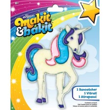 Colorbok Makit & Bakit Suncatcher Kit-Glitter Unicorn - TB-47648