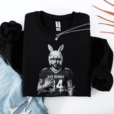 Bad Bunny Benito Bowl Graphic Sweatshirt   Football Fan Crewneck Tee Hot