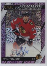 2024-25 O-Pee-Chee Platinum Violet Pixels 48/99 Wyatt Kaiser #R-WK Auto 1os2