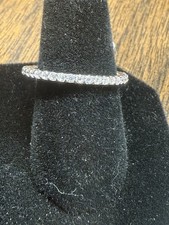 Sterling Silver CZ 1.5 mm Eternity Band Size 5,6,7,8,9,10