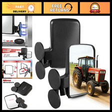 Universal Magnetic Side Mirrors For Tractors Forklifts Lawn Mowers Dozers -