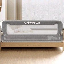 Foldable Bed Rail for Toddlers, 71in Reinforced Carbon Steel Frame Connectors...