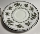 Pair 2 Royal Boulton England Fine Bone China Valley Green H 5015 Saucers Nice — photo 3