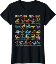 Types of Dinosaurs Alphabet ABC Dino Learning Ladies' Crewneck T-Shirt