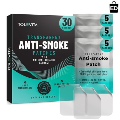 TOLEVITA Anti- Smoke Herbal Patches Transparent 7 mg | Quit Smoking Patches