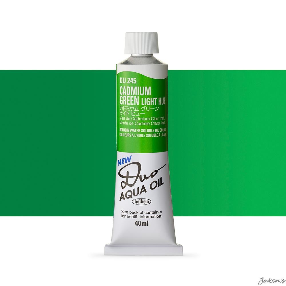 Holbein Duo Aqua Watermixable Oil Paint Tube 40ml Cadmium Green Light Hue