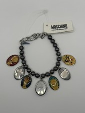 Raro Orologio MOSCHINO Vintage Ore e Minuti Madonna Rosario Charm Tempo 4 Santo