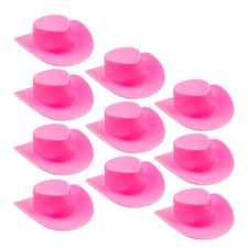 Acxico 10pcs Plastic Mini Miniature Cute Western Cowgirl Pink Cowboy Hat for ...