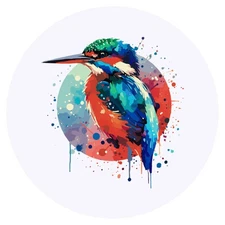 24 x 'Colourful Kingfisher' Stickers (SK00066205)