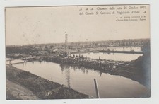 VIGHIZZOLO D'ESTE PADOVA 1907 CHIUSURA CANALE S. CATERINA VIAGGIATA FP #PIAZ