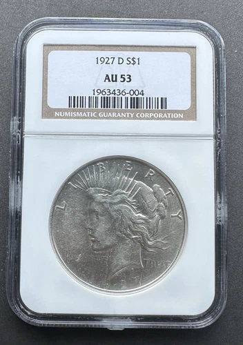 1927 D Peace Dollar NGC AU 53