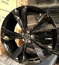 18" SKODA SUPERB 2005-2026 GLOSS BLACK RS7 DESIGN 8J ALLOY WHEELS /SET OF 4