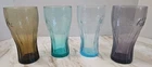 🥤 Vintage Coca-Cola Glasses Set of 4 – Retro Color Collection