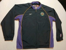 Vintage Los Angeles Sparks Reebok Warm Up Track Jacket WNBA Purple Black Size M