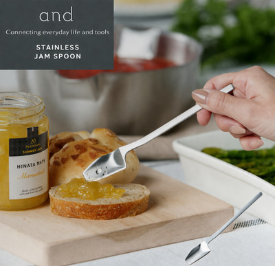 【and】Stainless Steel Jam Spoon Stylish Kitchen Tools Made in Japan