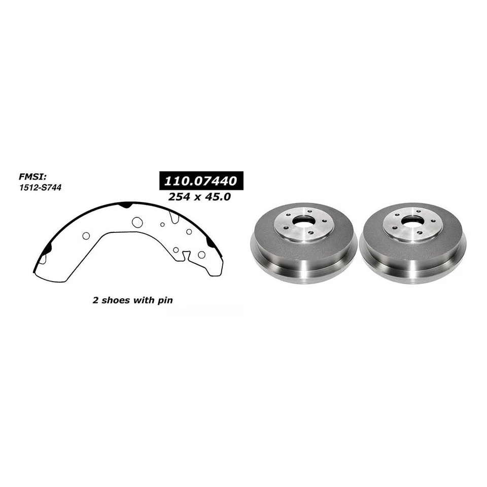 Kit de tambores de freno traseros y zapatas de freno para Honda Odyssey 2000 Foto 2 de 4