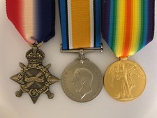 THE FINEST QUALITY British WWI 1914-15 Star Medal Trio Full Size Replacements