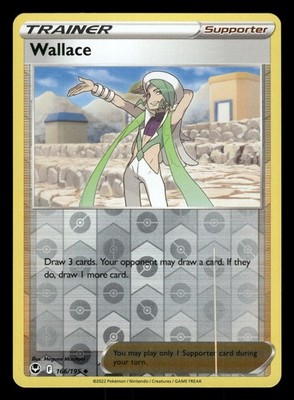 Wallace 166/195 Reverse Holo SWSH12: Silver Tempest LP-NM