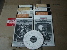 Commodore Pool of Radiance / Curse of the Azure Bonds Disks, Manuals, Code Wheel