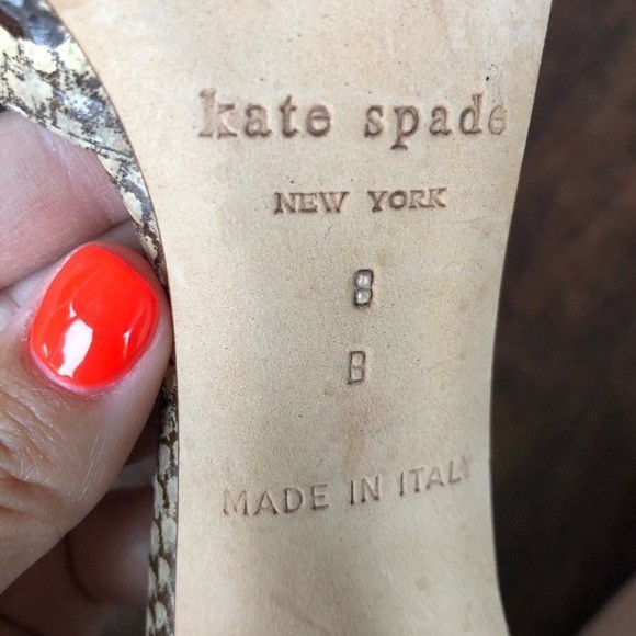 Kate Spade Python Embossed Leather Heels Size 8 S… - image 12