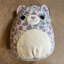 Squishmellow Hera Plush The Princess Cheetah Pink Purple Stuffed Animal 7 Inches
