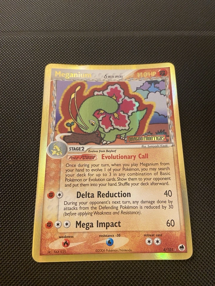 Meganium 4/101 Reverse Holo Pokémon Card - Stamped - EX Dragon Frontiers - LP - Image 3 of 4