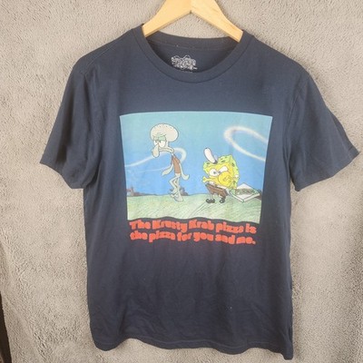 SpongeBob SquarePants Krusty Krab Pizza Graphic T-Shirt Men's Black - Medium