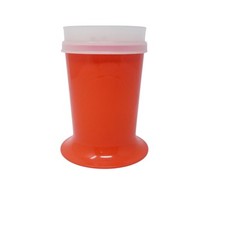 Vintage Tupperware Orange Flower Footed Bell Sippy Cup 1318