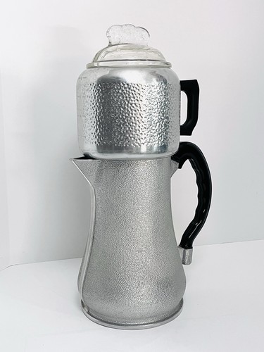 Guardian Service 8 Cup Hammered Aluminum Percolator Stove Top Coffee Pot 50s 60s - Picture 21 of 21