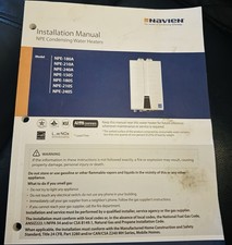 Navien NPE Condensing Water Heater Installation Operation Manual