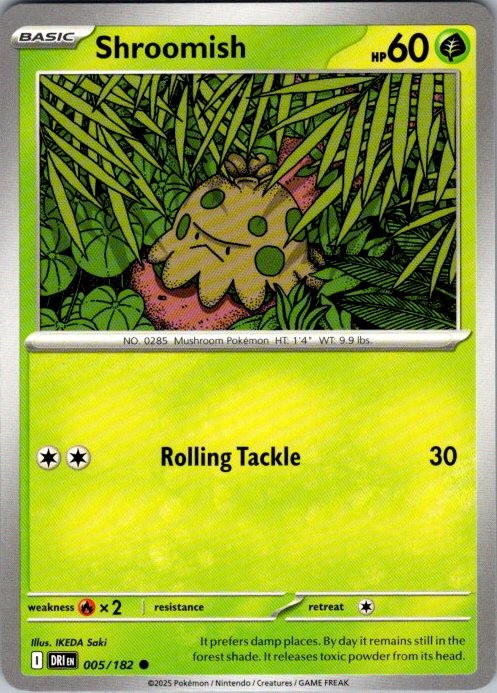 Shroomish 005/182 Common Destined Rivals Pokemon Near Mint BGC1
