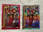 🔥2025 Topps Chrome 🏈 JAYDEN DANIELS Hot Pink X-Fractor + Xfractor SP