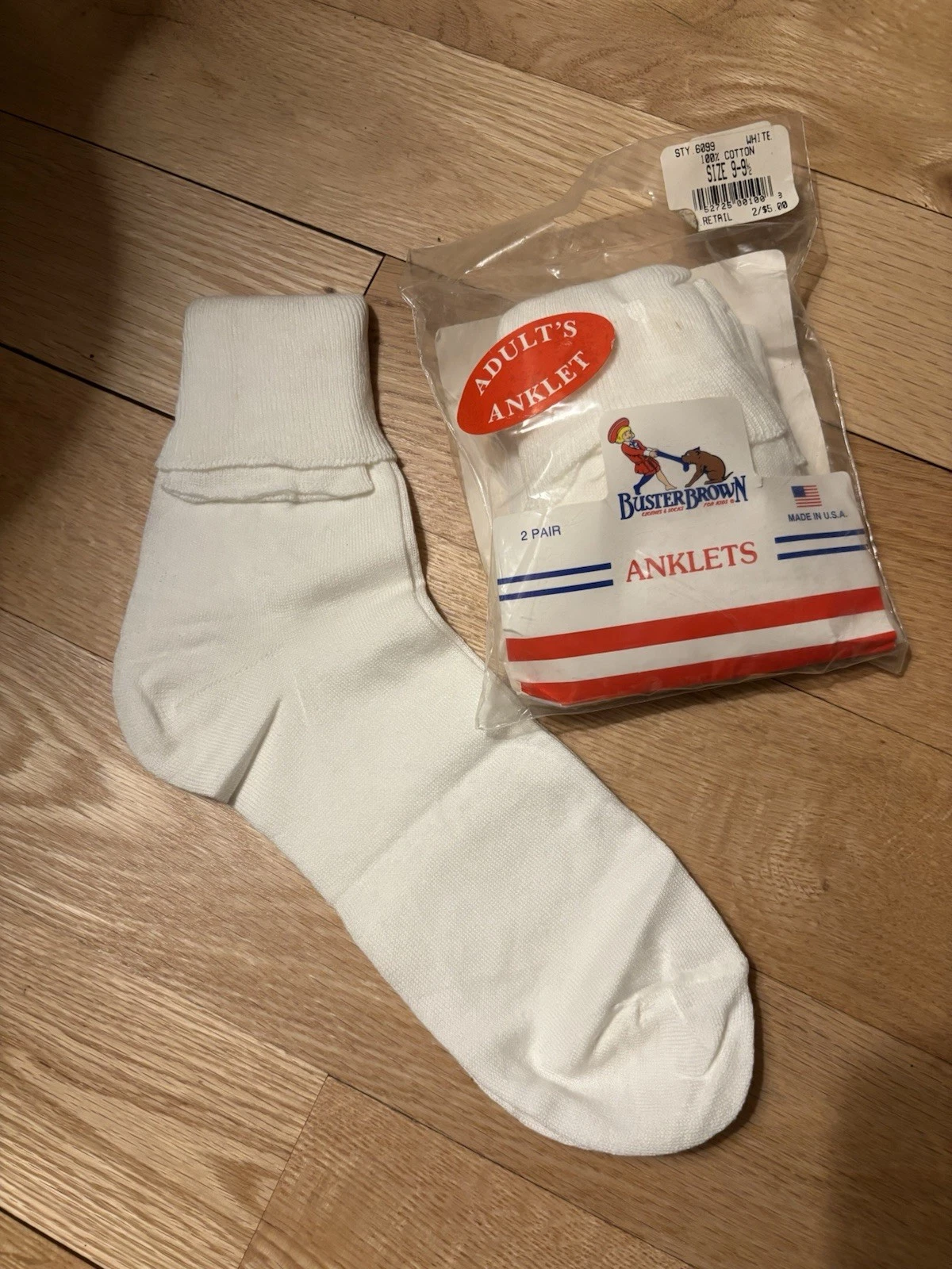 Buster Brown Womens 100% Cotton Socks Fold Over Bobby Socks Ankle Socks 3 Pair