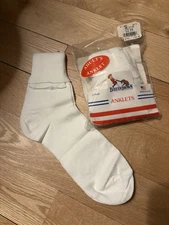 Buster Brown Womens 100% Cotton Socks Fold Over Bobby Socks Ankle Socks 3 Pair